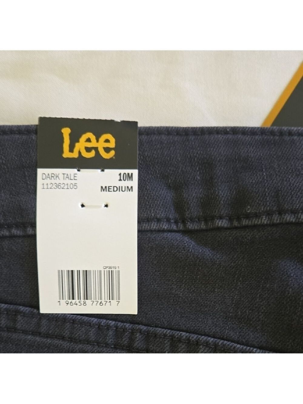 Lee Black Straight Leg Denim Jeans with Branded Tag - Picture 7 of 7